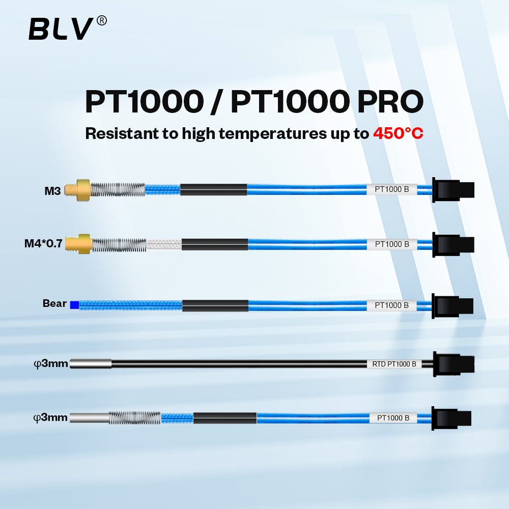 Hotend Assembly - BLV® PT1000 Thermistor M3 M4 Bear