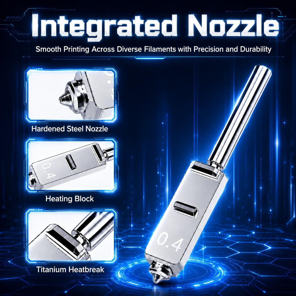 Hardened Steel Nozzles for Any - Hotend 0.4Mm 评论和价格