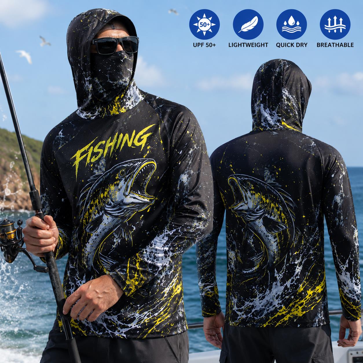 Quick Dry Breathable Men Fishi - Resin 评论和价格